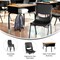 Emma and Oliver Jacobs Desk/Chair Set with Metal Open Front Storage Box, Desktop, Metal Frame and Stackable Flex Comfort Classroom Chair